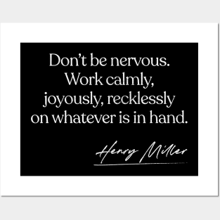 Henry Miller Writer Quotes Gift Design Posters and Art